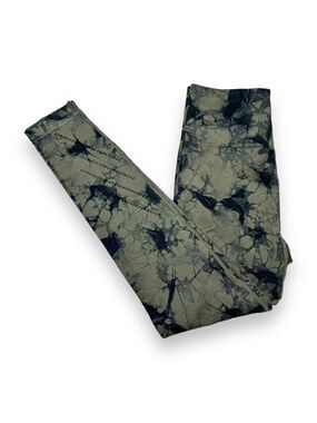 Fornia Women’s High Waisted Seamless Leggings Green Tie Dye Size Medium